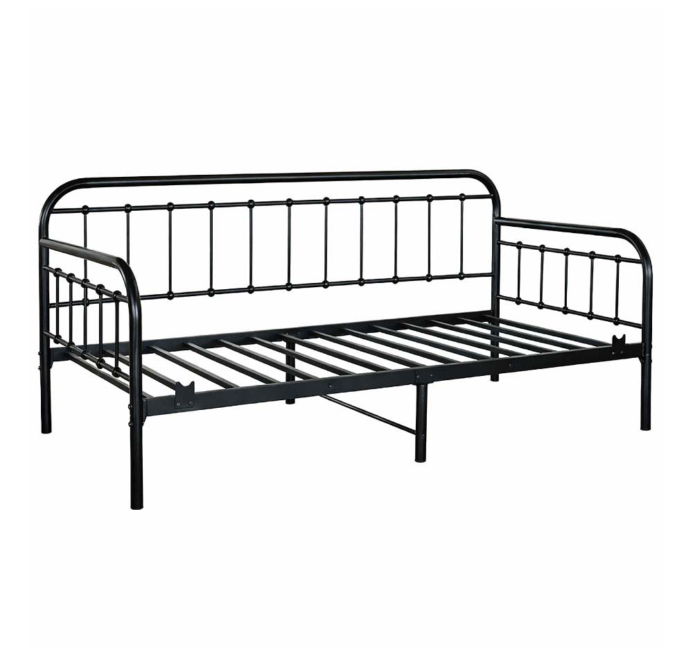Dormitorio metálico tipo daybed Twin con barandas