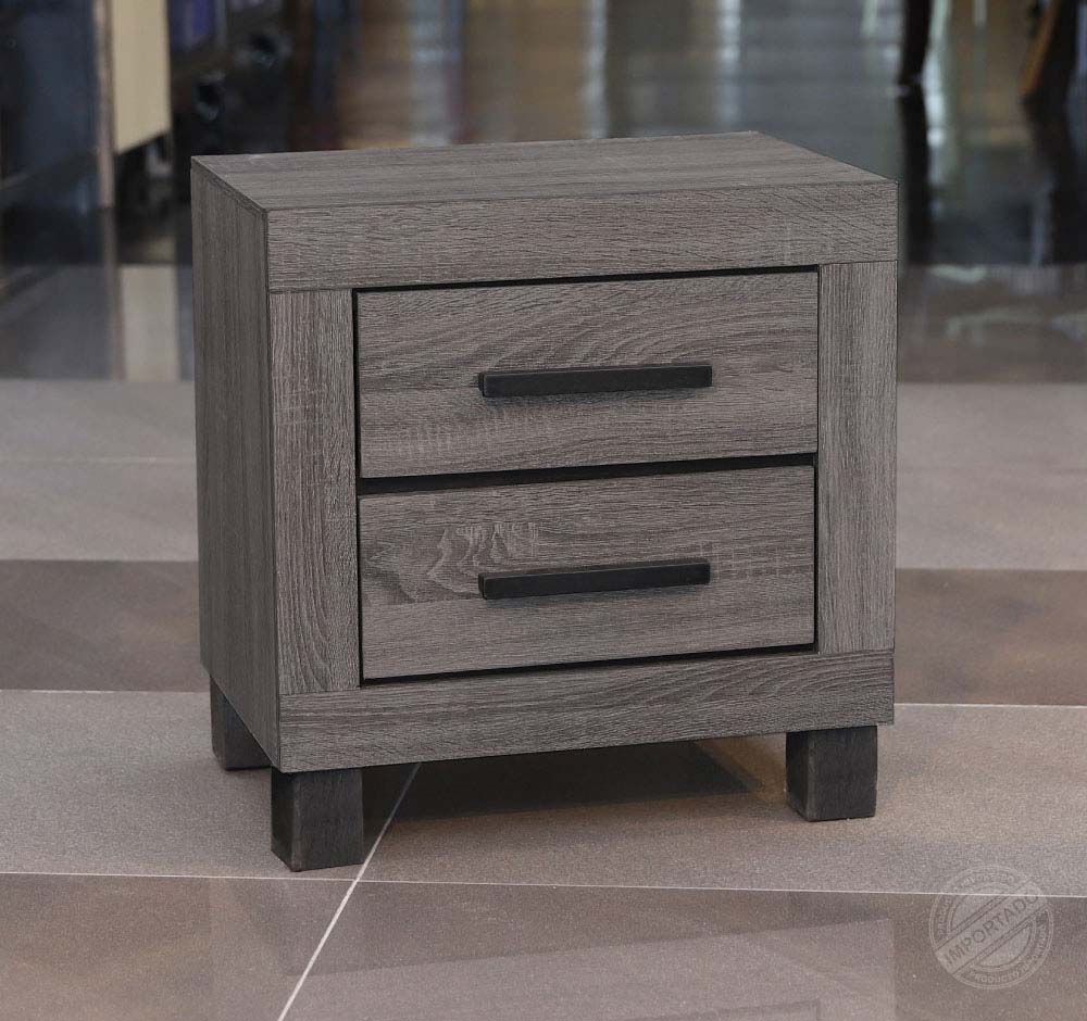 Mesa de noche moderna con 2 gavetasen melamina laminada — vista adicional 1