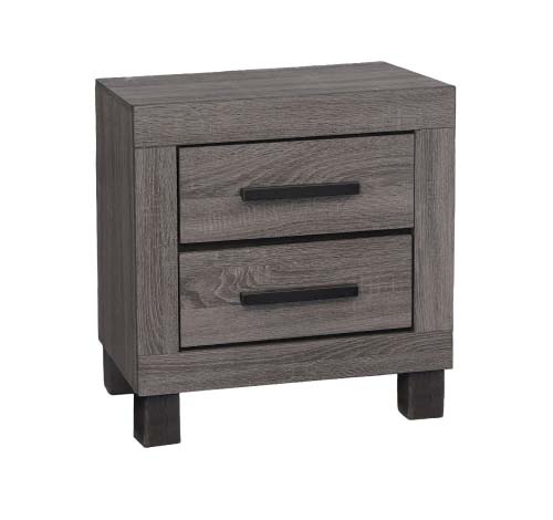 Mesa de noche moderna con 2 gavetasen melamina laminada