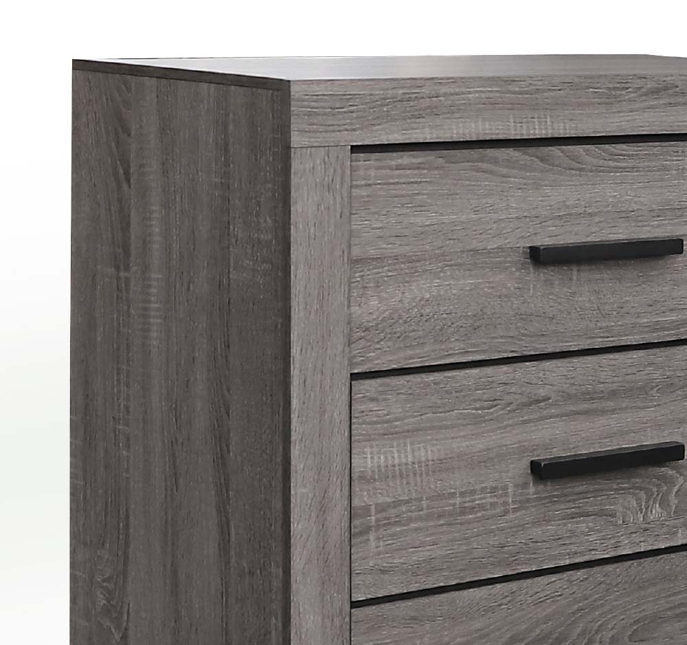 Gavetero moderno de 4 gavetas acabado madera con patas elevadas — vista adicional 1